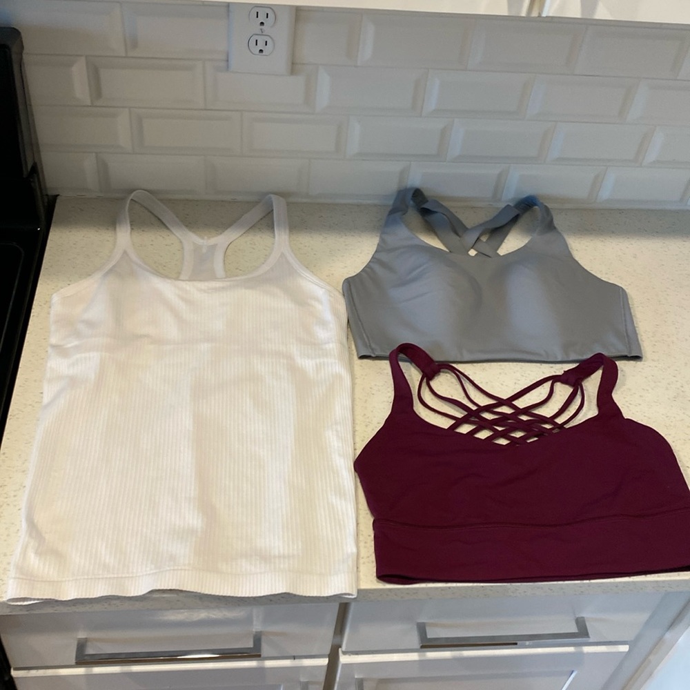Lulu Lemon Tank & Pilates/Yoga Bra Bundle Size L/XL